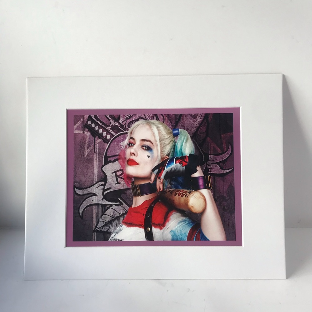 Harley Quinn matted print wall art size 11x14inches